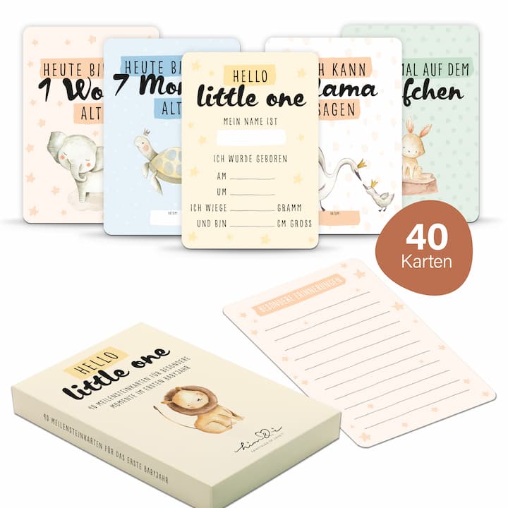 Him & I Baby Meilensteinkarten Cover