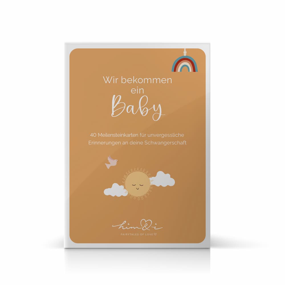 Schwangerschafts-Meilensteinkarten Frontansicht