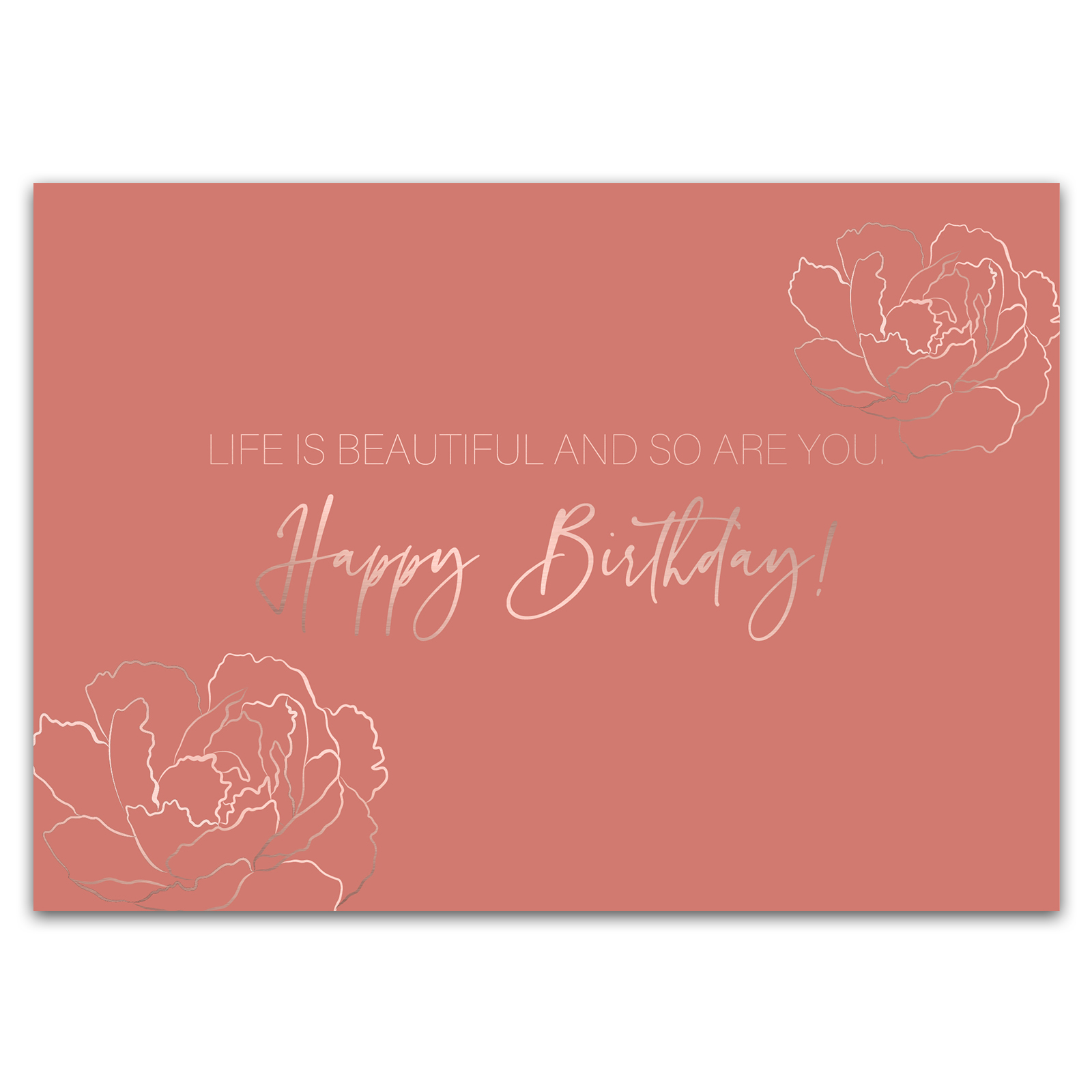 Life is beautiful Happy Birthday Postkarte