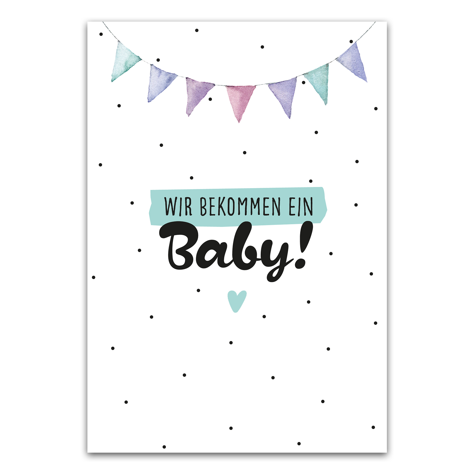Wir bekommen ein Baby Postkarte